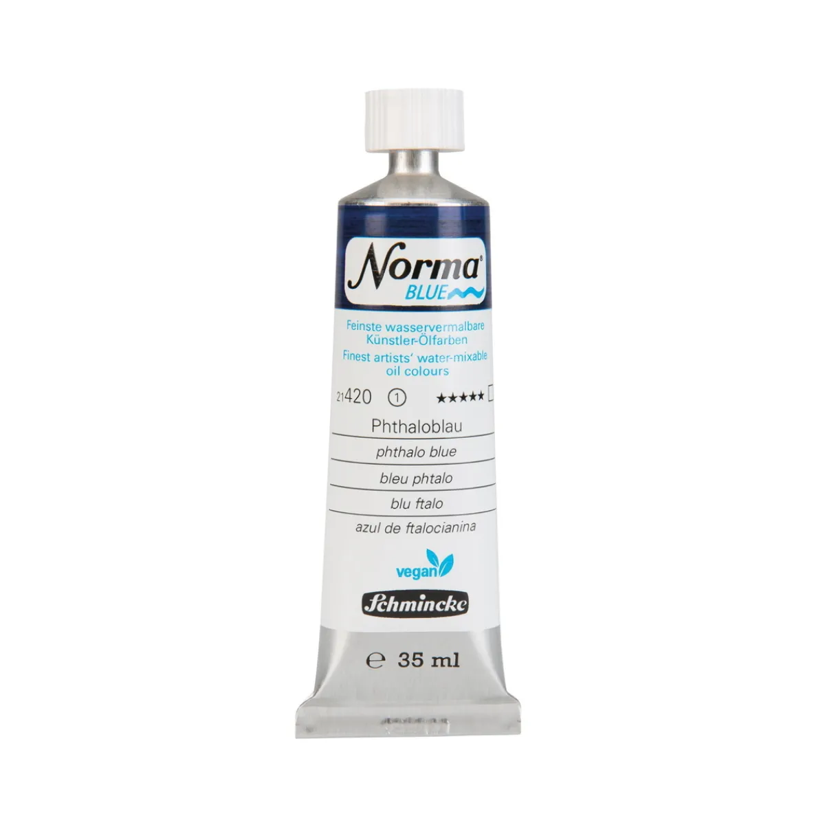 Schmincke Norma Blue vattenlöslig oljefärg 35 ml Cerulean blue 21422