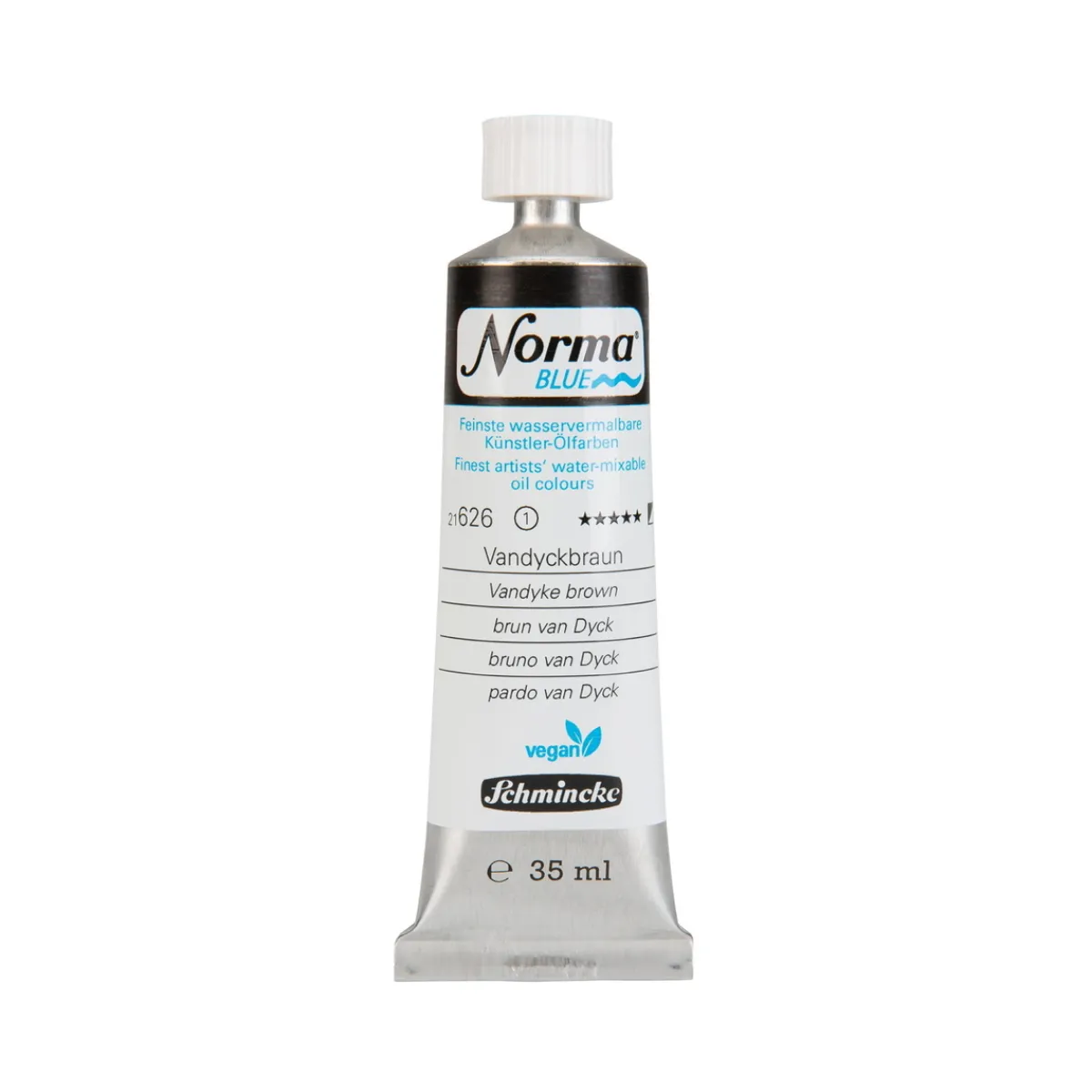 Schmincke Norma Blue vattenlöslig oljefärg 35 ml Vandyke brown 21626 | Oljefärger