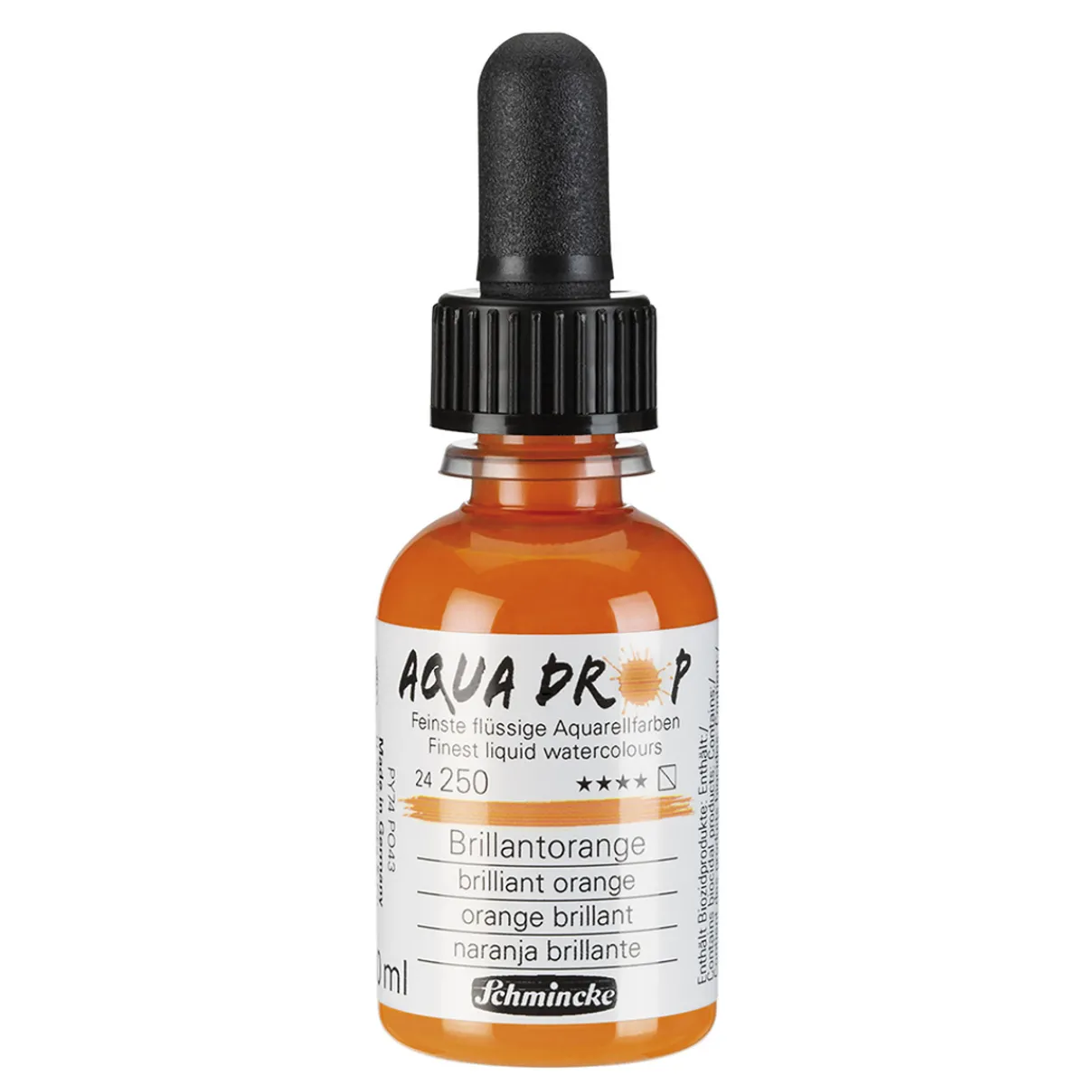 Schmincke Schminke Aqua Drop 30 ml Brilliant Orange 250 | Akvarell- & Vattenfärger