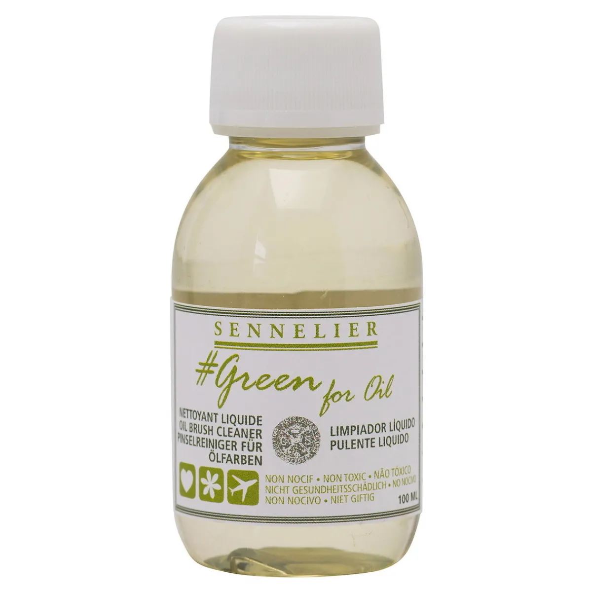Sennelier Green for Oil Brush Wash, penseltvätt för oljefärg, 100 ml | Målarmedier