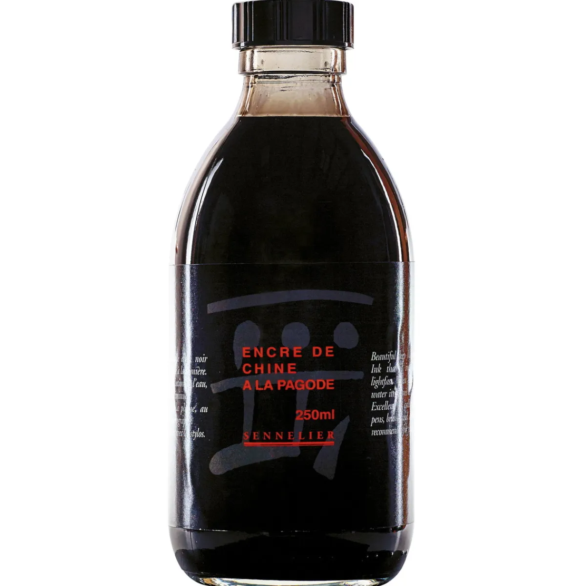 Sennelier Ink A La pagode, svart tusch / bläck 250 ml | Bläck & Tusch