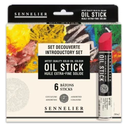 Sennelier Startset Oil Sticks – 6 gedigna kritor av oljefärg á 13 cm, Ø20 mm | Oljefärger