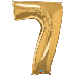 Amscan Sifferballong 7 Guld 66 cm | Barn Ballonger