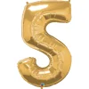 Barn Amscan Sifferballong 8 Guld 66 cm