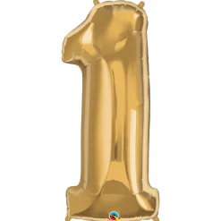 Amscan Sifferballong 1 Guld 66 cm | Barn Ballonger