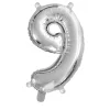 Panduro Hobby Sifferballong 9 silver 32 cm | Barn Ballonger