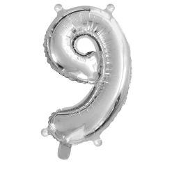 Panduro Hobby Sifferballong 9 silver 32 cm | Barn Ballonger
