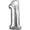 Barn Amscan Sifferballong 4 Silver 66 cm