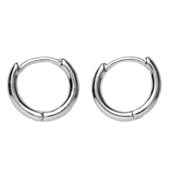 Panduro Jewellery Silerfärgade örhängen cirkel, Ø20 mm, 1 par