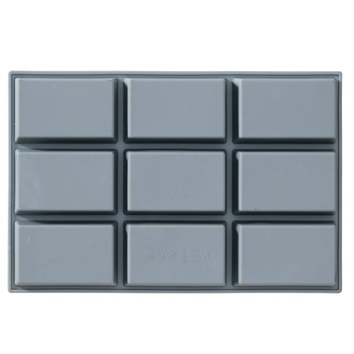 Panduro Hobby Silikonform för livsmedel 9 rektangulära fördjupningar, 30×20×3 cm | Silikonform