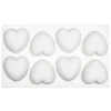 Panduro Hobby Silikonform hjärtan 8 st. Gjutform för livsmedel, betong, resin m.m. 29×16,9×3,5 cm | Silikonform
