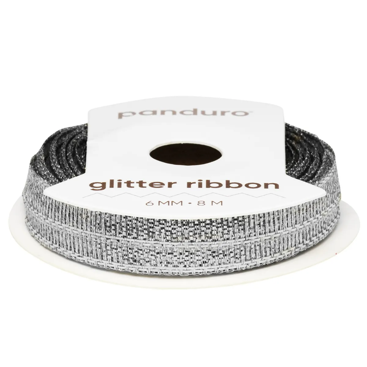 Panduro Hobby Silvrigt glitterband – 6 mm brett och 8 meter långt