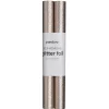 Panduro Hobby Självhäftande glitterpapper champagne, 2 rullar à 25×100 cm | Glitterpapper