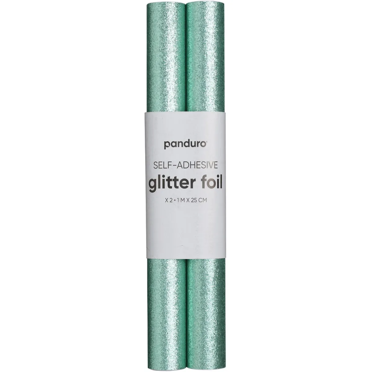 Panduro Hobby Självhäftande glitterpapper grön, 2 rullar à 25×100 cm
