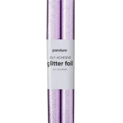 Panduro Hobby Självhäftande glitterpapper rosa, 2 rullar à 25×100 cm