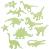 Panduro Hobby Självlysande glow in the dark figurer, 25 st. Dinosaurier + 24 limkuddar | Barn Barnstickers