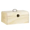 Panduro Hobby Skattkista, förvaringslåda av trä med välvt lock, 24,2×16×11,4 cm