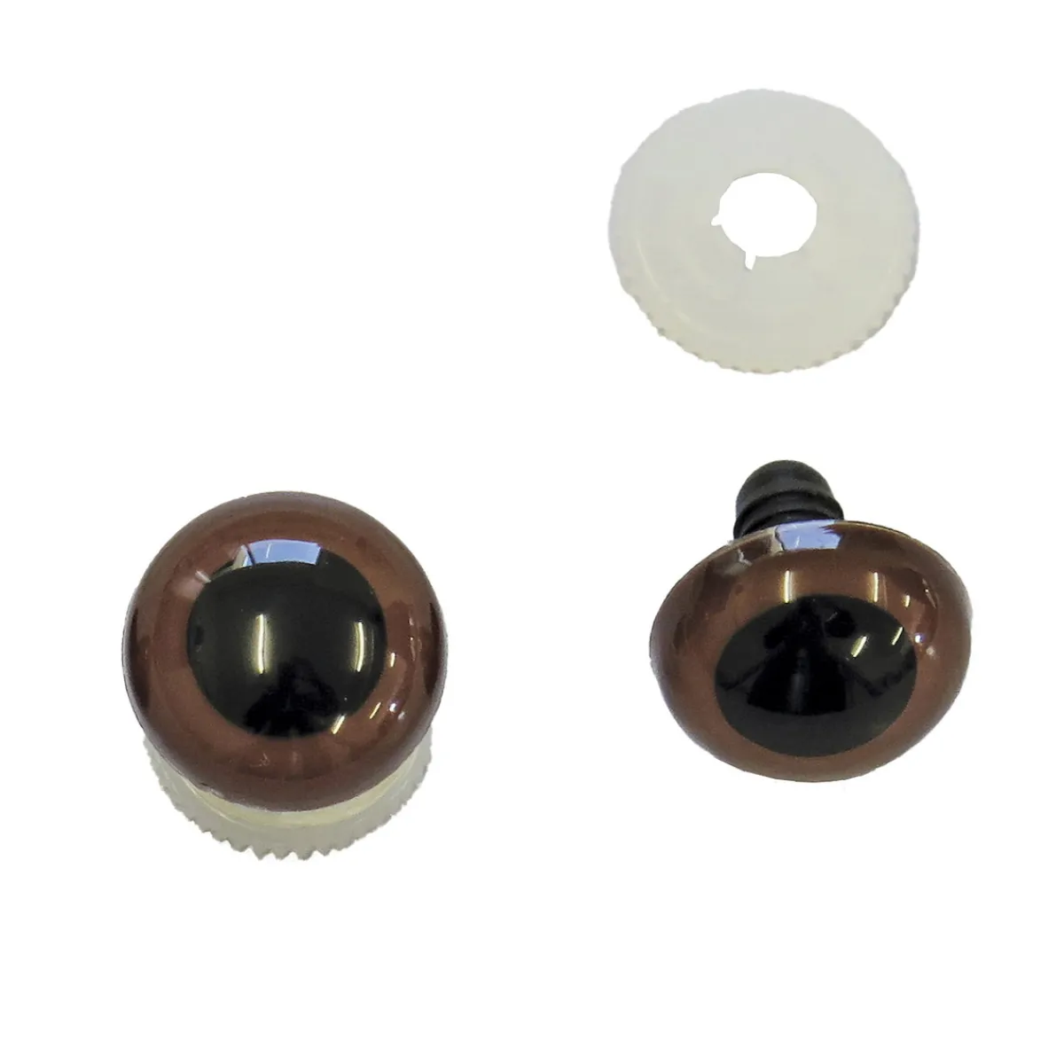 Villy Jensen Säkerhetsöga öga med låsring Ø18 mm, brun/svart – pris per styck