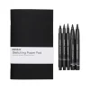 Panduro Hobby Skiss-set med allt för att skissa med tusch – 5 tuschpennor & 13×21 cm skissbok, 20 ark