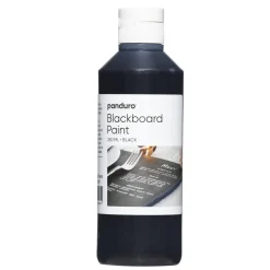 Panduro Hobby Skoltavelfärg, vattenbaserad matt svart färg som gör ytor skrivbara för kritor, 250 ml