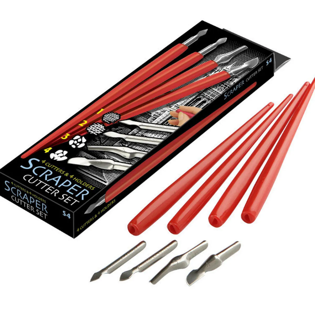Oklassificerat Skrapkniv med handtag 5-pack