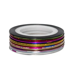 Panduro Hobby Smal 1 mm tejp med metallicfärger på 1 rulle, både enfärgade & mönstrade – 15 st. á 16 m