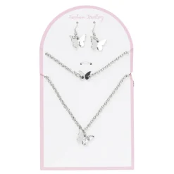 Panduro Jewellery Smyckeset silvrigt fjärils-tema, örhängen, armband & halsband | Övriga Tillbehör