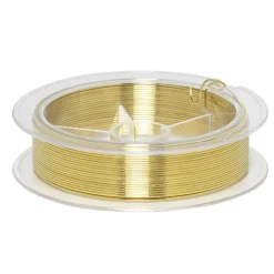 Panduro Jewellery Smycketråd av metall, guldfärgad. Tjocklek 0,8 mm, längd 18 meter