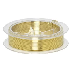 Panduro Jewellery Smycketråd av metall, guldfärgad. Tjocklek 0,6 mm, längd 30 meter