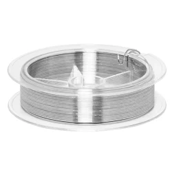 Panduro Jewellery Smycketråd av metall, silverfärgad. Tjocklek 0,8 mm, längd 18 meter