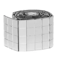 Panduro Hobby Spegelmosaik av silvrigt glas på rulle, självhäftande, 400 st. 10×10 mm rutor | Dekorstenar