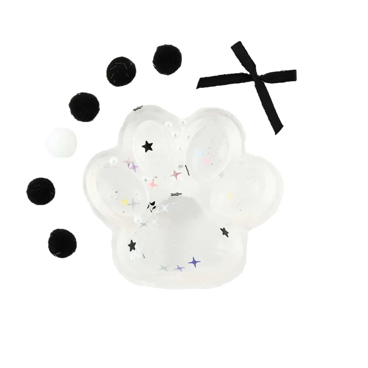 Barn Robetoy Squeezy squeeze katt-tass! Klämvänlig transparent klämleksak 7,5×6 cm