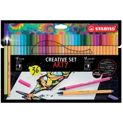 Stabilo Creative Set Arty 36 – 18×2 Pen 68 & Point 88 fineliners | Tuschpennor & Markers