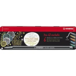 Stabilo Pen 68 Metallic 6-pack | Tuschpennor & Markers