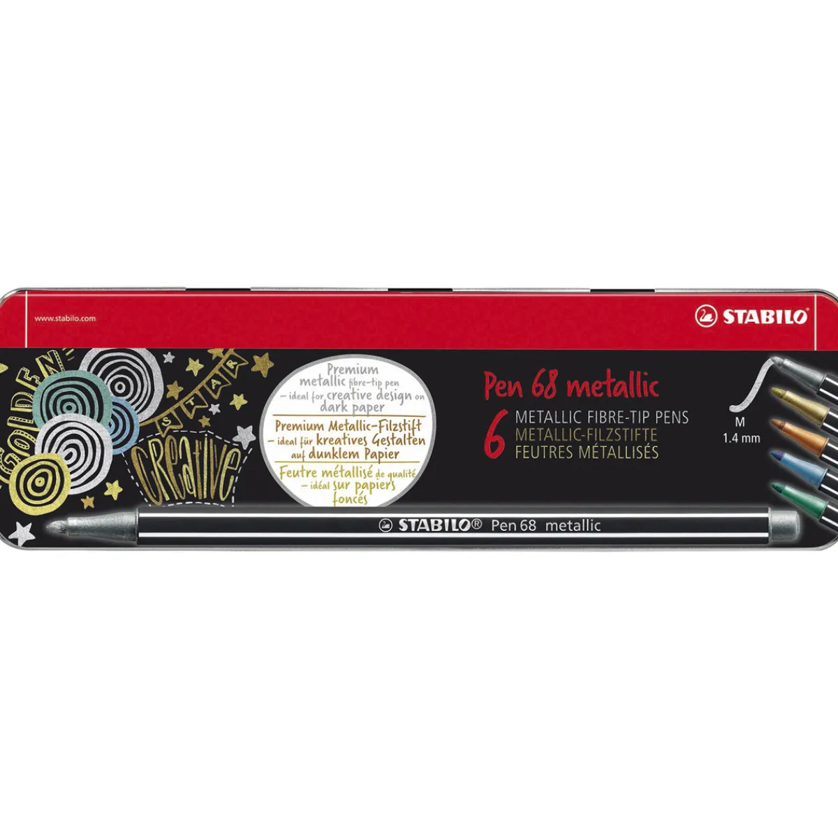 Stabilo Pen 68 Metallic 6-pack | Tuschpennor & Markers