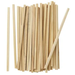 Panduro Hobby 50 st. fyrkantiga avlånga pinnar av trä – 5×5×150 mm
