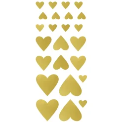 Panduro Design Stickers 4 ark hjärtan guld