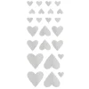 Panduro Design Stickers 4 ark hjärtan silver | Pappersstickers