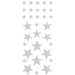 Panduro Design Stickers 4 ark stjärnor silver | Pappersstickers