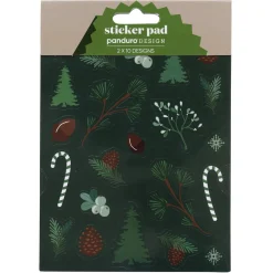 Panduro Design Stickersblock granskog 20 ark – 12x17 cm, 10 designer – 2 ark av var