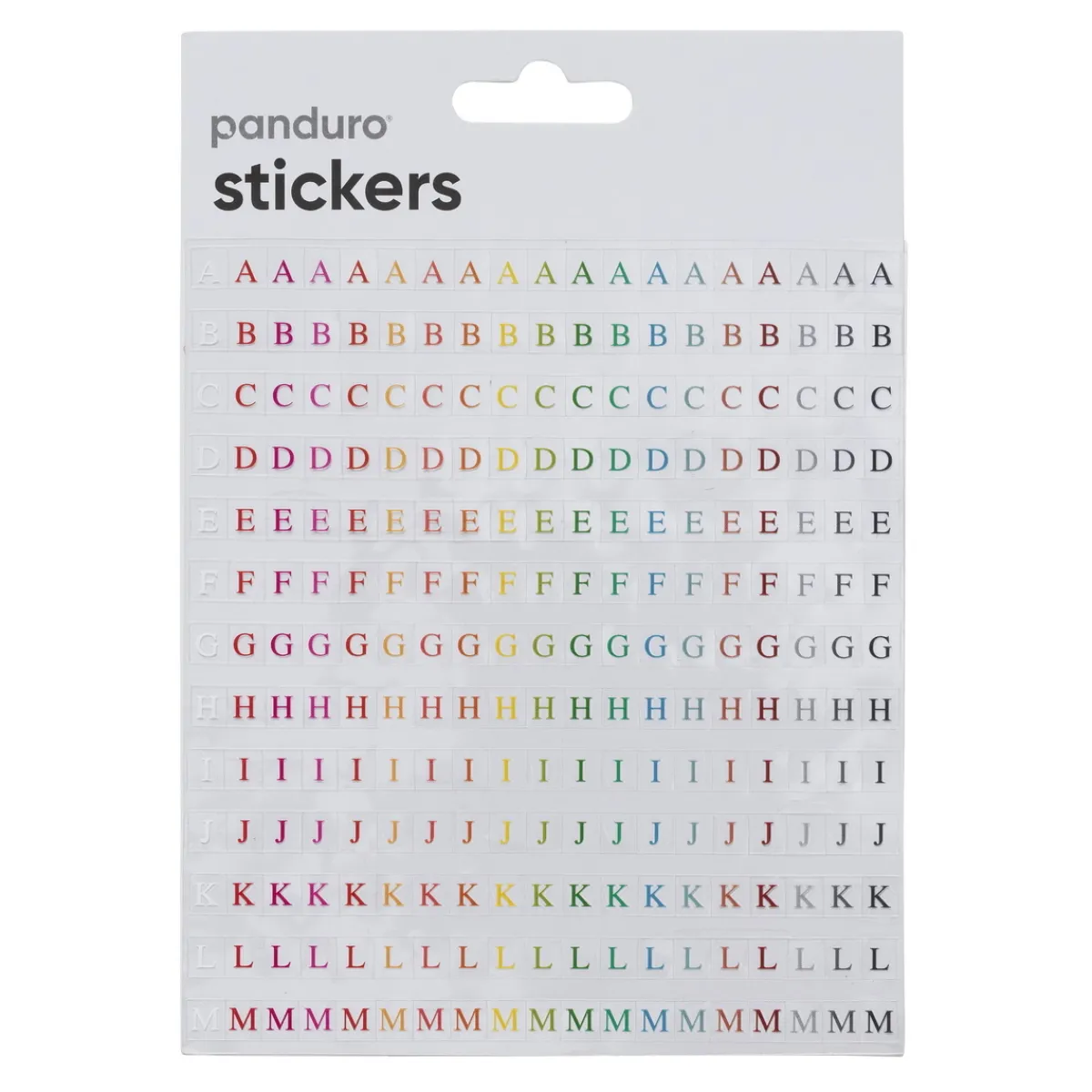 Panduro Hobby Stickers bokstäver, 494 små färgglada A-Z (19 av var) på 6×6 mm klistermärken