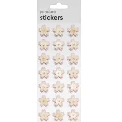 Panduro Hobby Stickers, 3D-klistermärken blommor med pistiller & pärla, 21 st. | 3D Stickers
