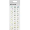 Panduro Hobby Stickers, 3D-klistermärken ringar i guld & silver med iriserande diamanter, 18 st.