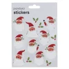 Panduro Hobby Stickers Jul, klistermärken semitransparenta tomtar, 9 st. + 5 st. järneksblad