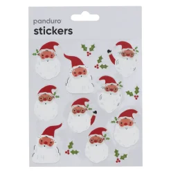 Panduro Hobby Stickers Jul, klistermärken semitransparenta tomtar, 9 st. + 5 st. järneksblad
