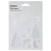 Panduro Design Stickers Jul, vinterdjur i silvermetallic, 3 ark med totalt 51 klistermärken