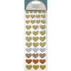 Panduro Hobby Stickers klistermärken med 175 glittriga hjärtan i guld & silver – B. 12–22 mm | Glitterstickers