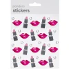 Panduro Hobby Stickers läppar & läppstift, 3D-klistermärken & strass-klistermärken, 35 st.