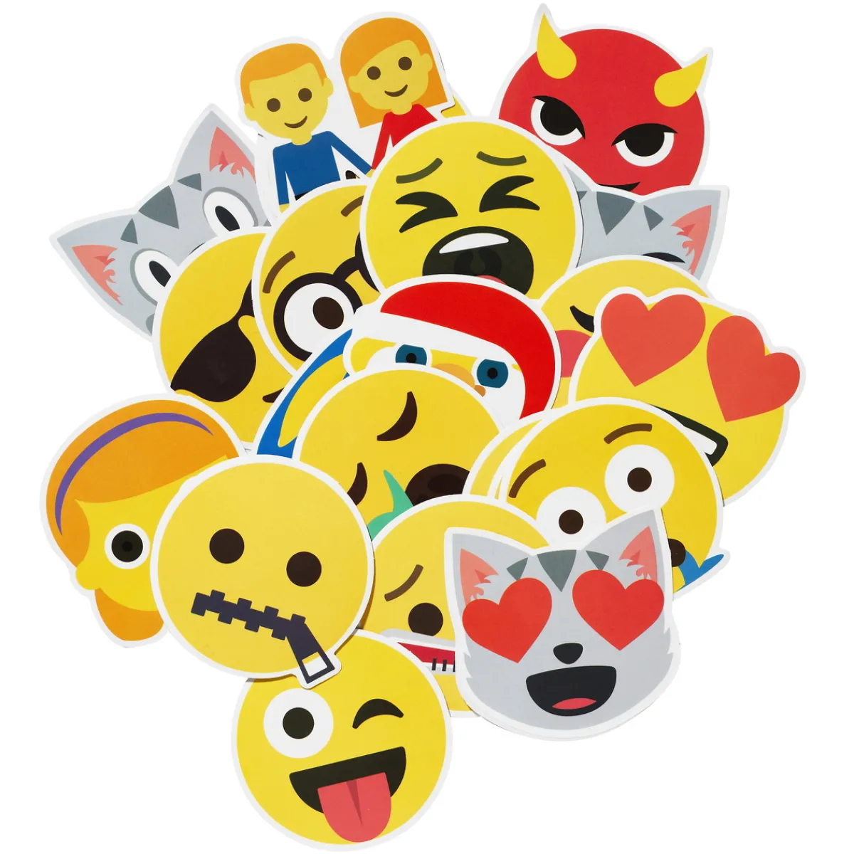 Barn Panduro Hobby Stickers med smileys & emojis – ca 50 roliga klistermärken
