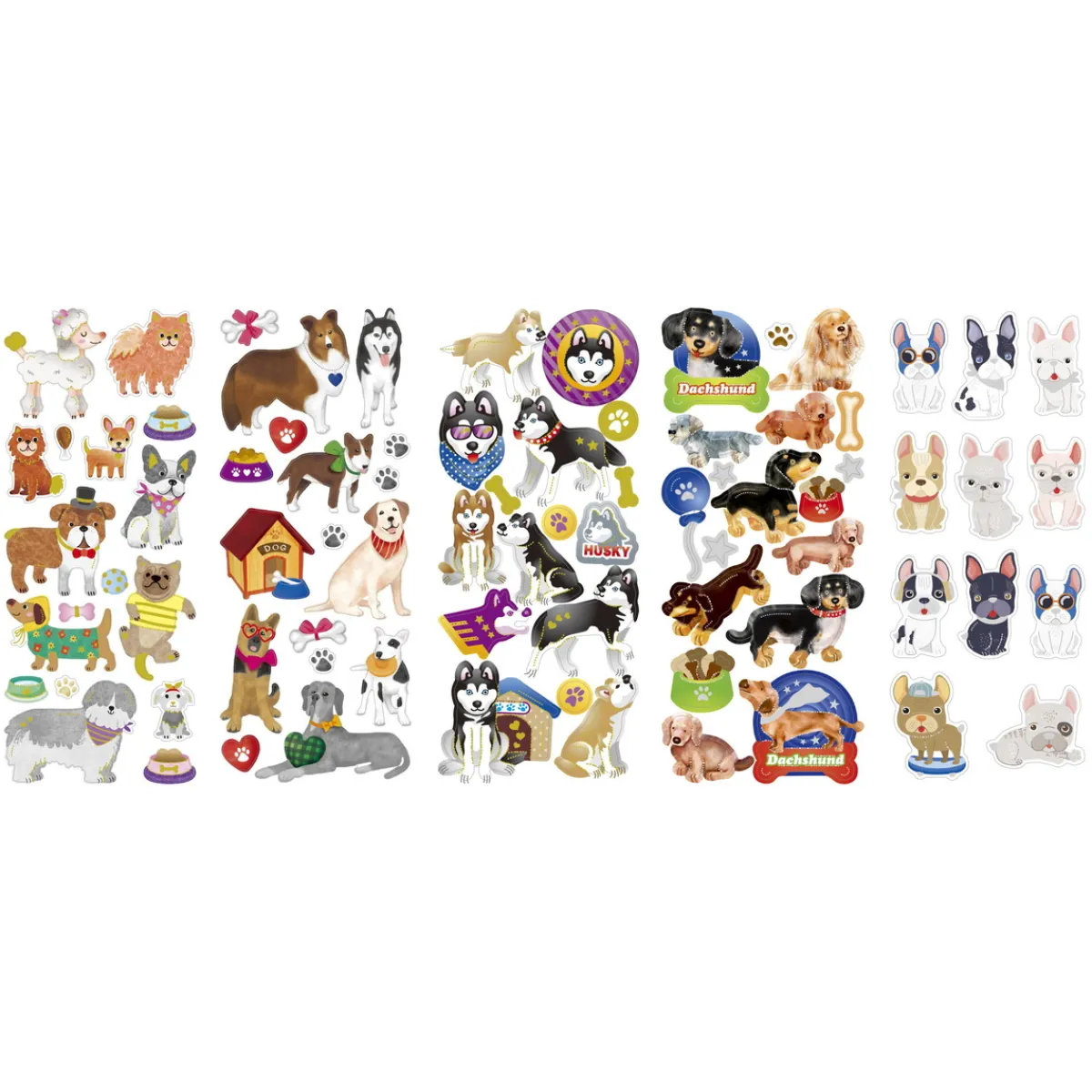 Panduro Hobby Stickers 10p massor av hundar | Barn Barnstickers